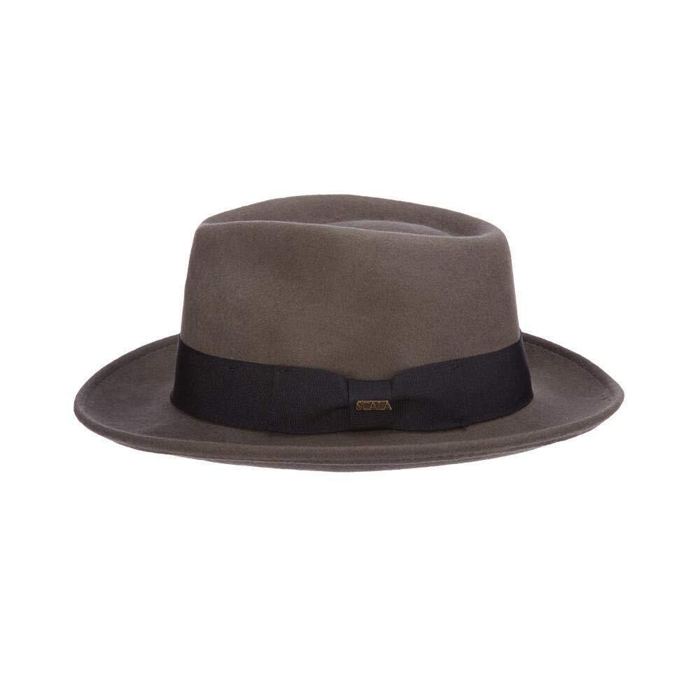 3143 Classico 's Crushable Water Repelant Wool Felt Fedora Hat Grey